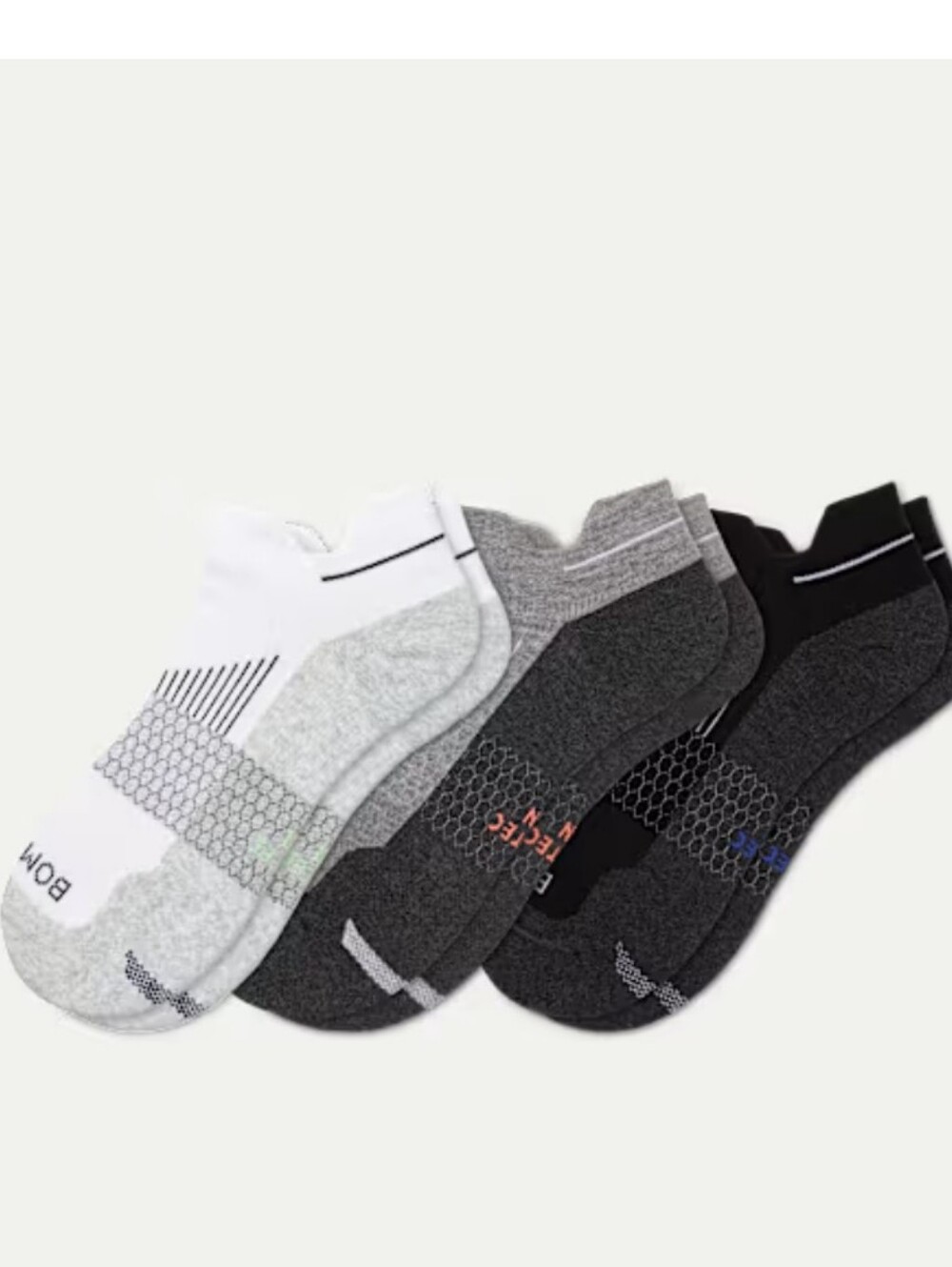 Bombas Men's Run Ankle Sock 3-Pack